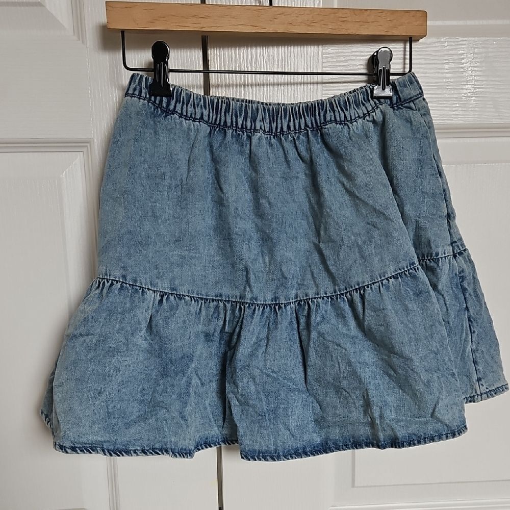 American Eagle Outfitters Blue Tiered Bubble Skirt